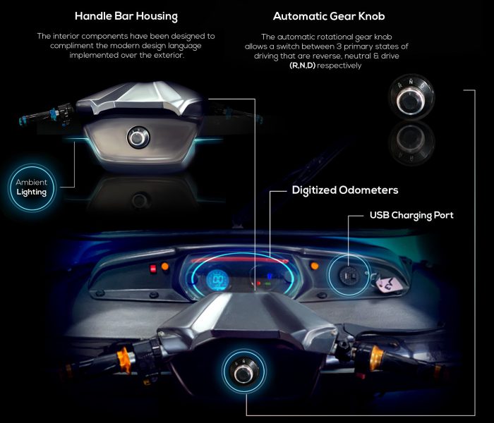 electric rickshaw interior